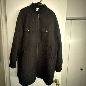 Zella Black Quilted Puffer Coat